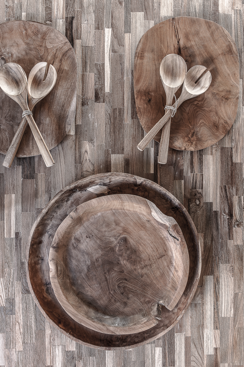 Round Teak Root Tray | Dareels Circ | Oroatrade.com