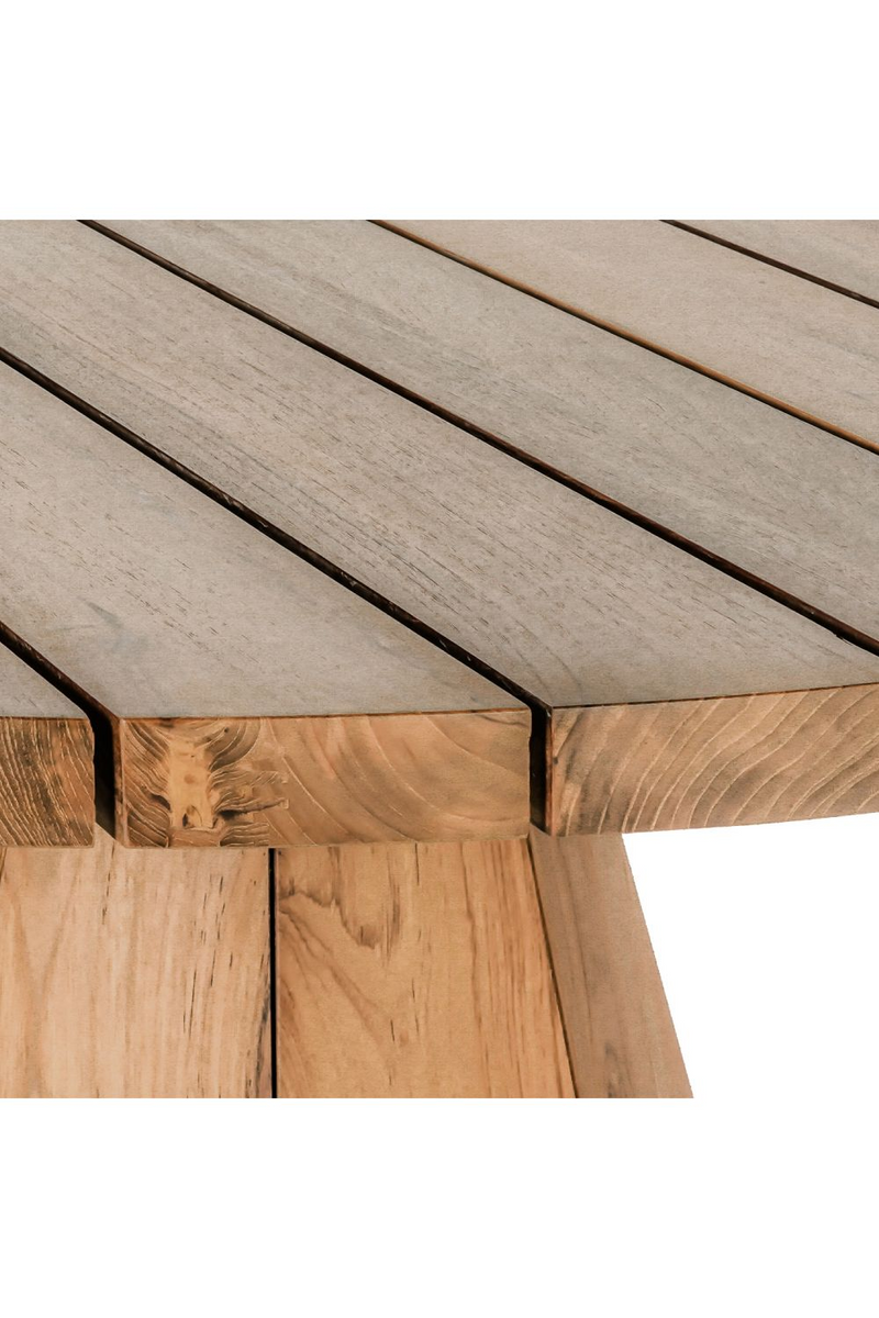 Wooden Pedestal Outdoor Table | Dareels Jati | Oroatrade.com