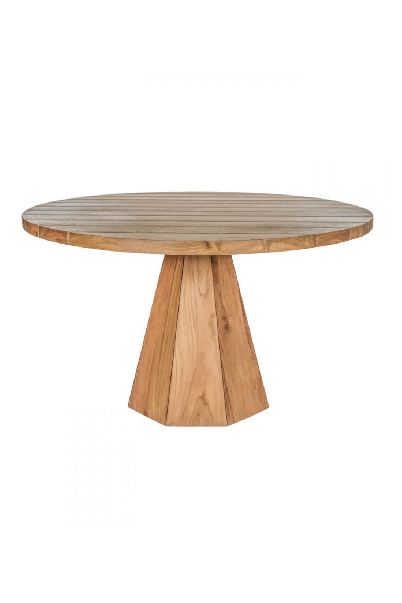 Wooden Pedestal Outdoor Table | Dareels Jati | Oroatrade.com