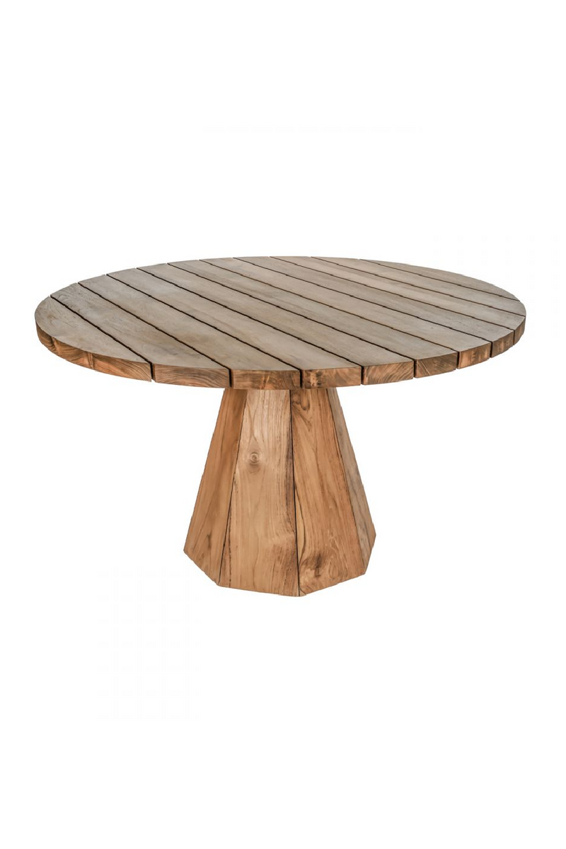 Wooden Pedestal Outdoor Table | Dareels Jati | Oroatrade.com