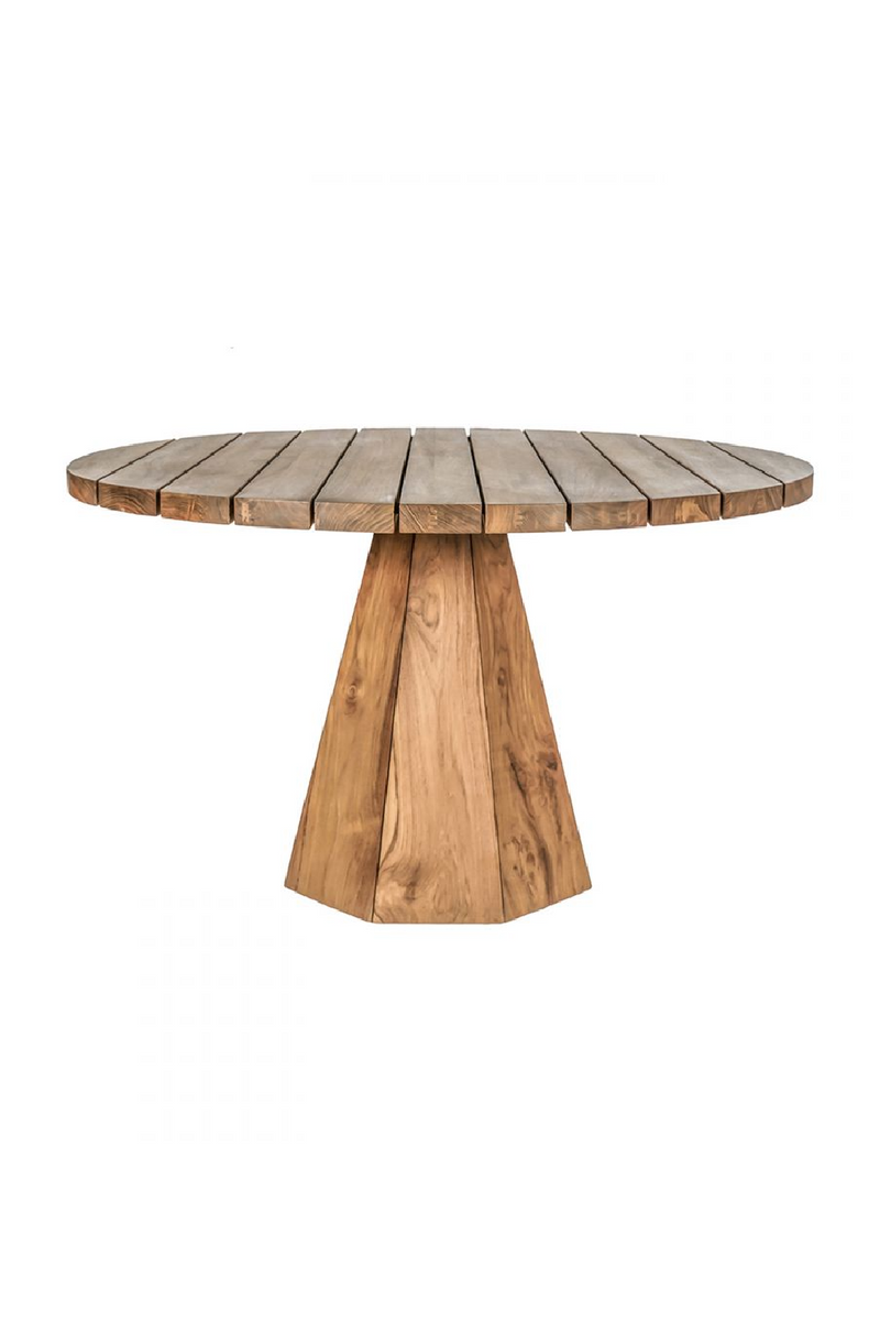 Wooden Pedestal Outdoor Table | Dareels Jati | Oroatrade.com