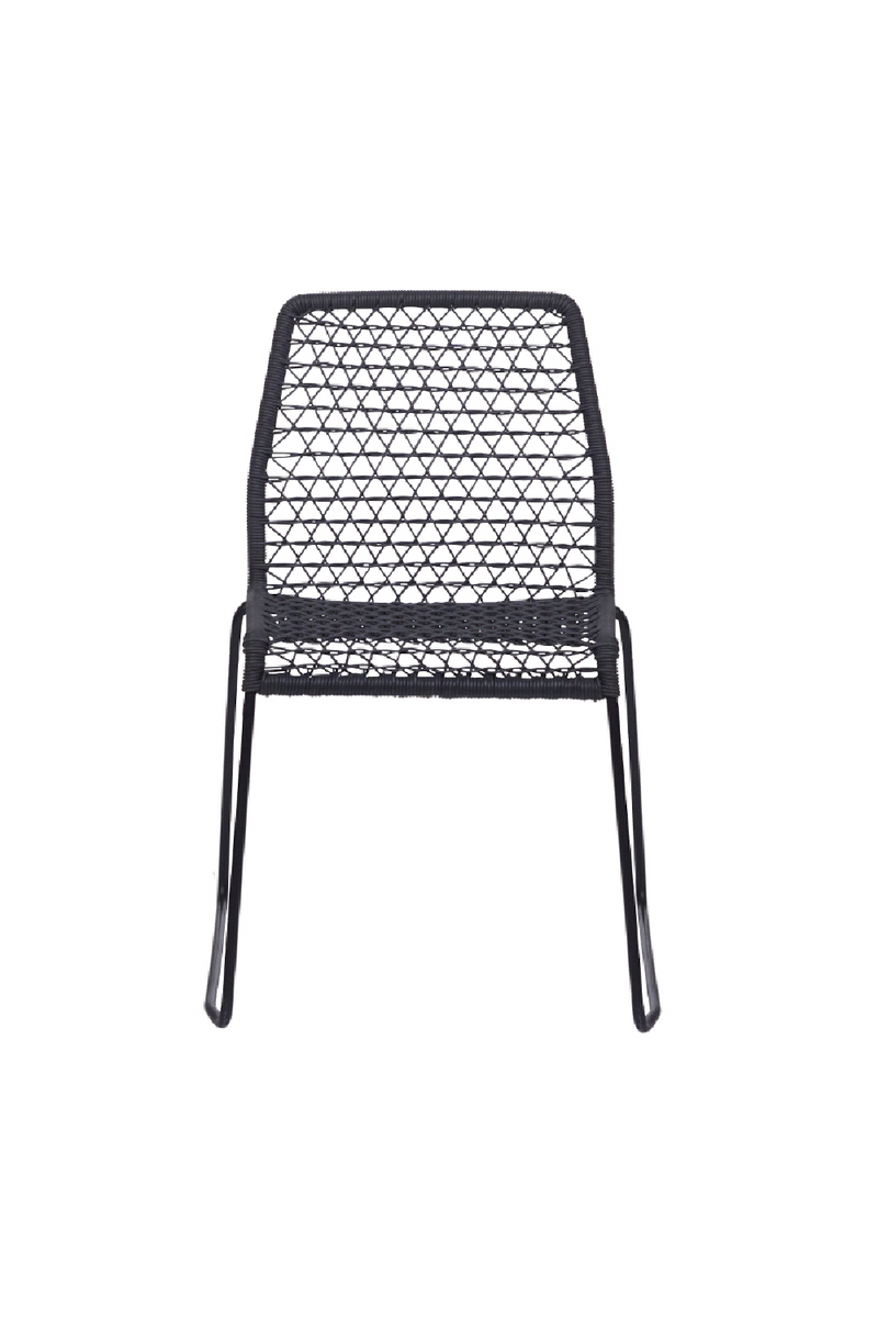 Black Interlaced Cord Outdoor Chair | Dareels Laba | Oroatrade.com