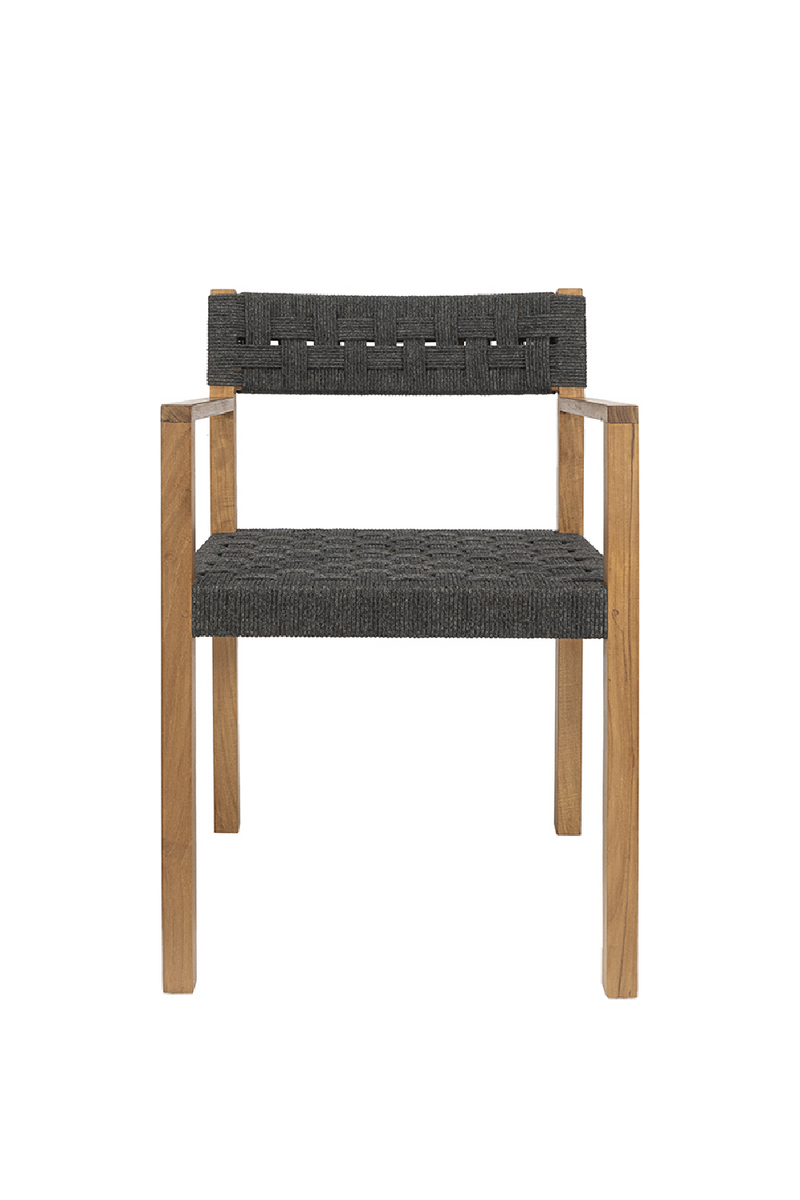 Teak and Black Cord Outdoor Chair | Dareels Cora | Oroatrade.com