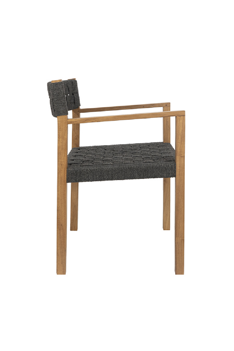 Teak and Black Cord Outdoor Chair | Dareels Cora | Oroatrade.com