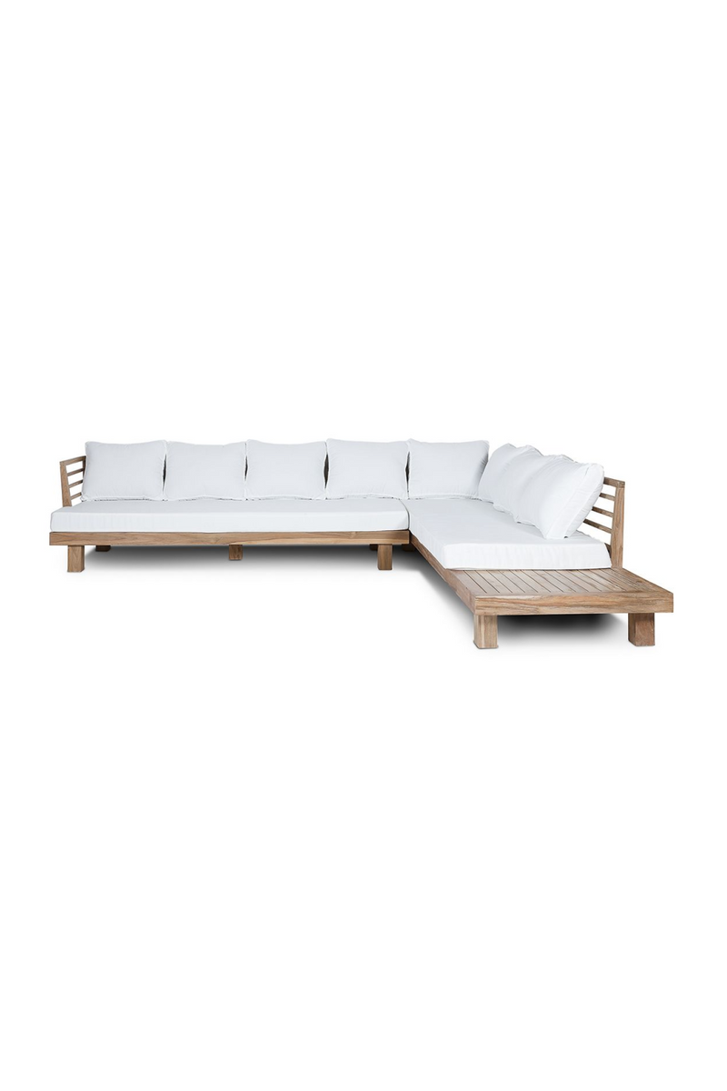 White Cushioned Teak Outdoor Sofa | Dareels Strauss | Orotrade.com