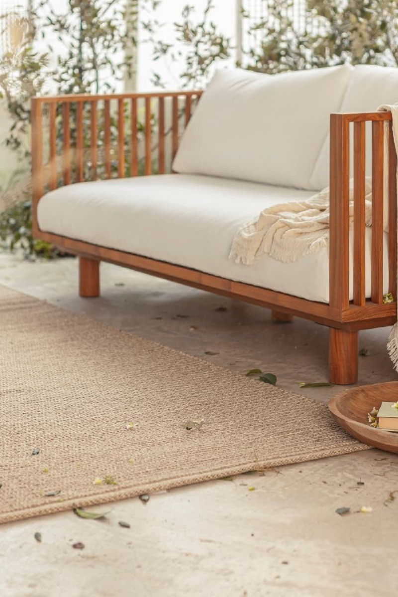 Beige Braided Yarn Outdoor Rug | Dareels Gingi | Oroatrade.com