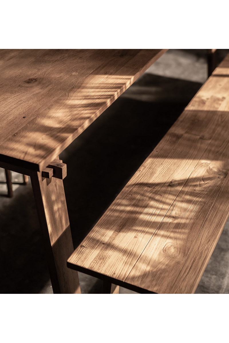 Natural Teak Wood Side Bench | dBodhi Artisan | OROA TRADE