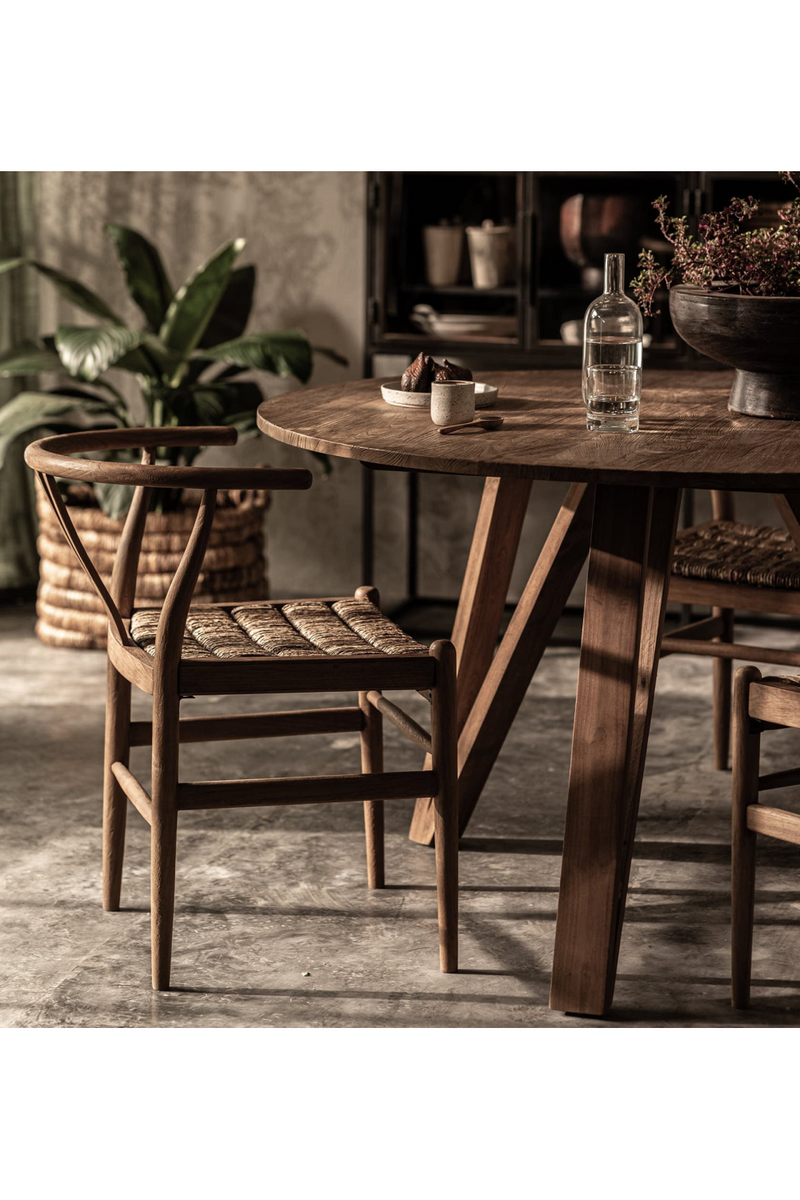 Round Teak Wood Dining Table | dBodhi Artisan | OROA TRADE