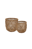 Interlaced Banana Leaves Basket Set (2) | dBodhi Knut | OROA TRADE