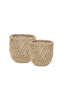 Woven Banana Leaves Hamper Basket Set (2) | dBodhi Knut | OROA TRADE