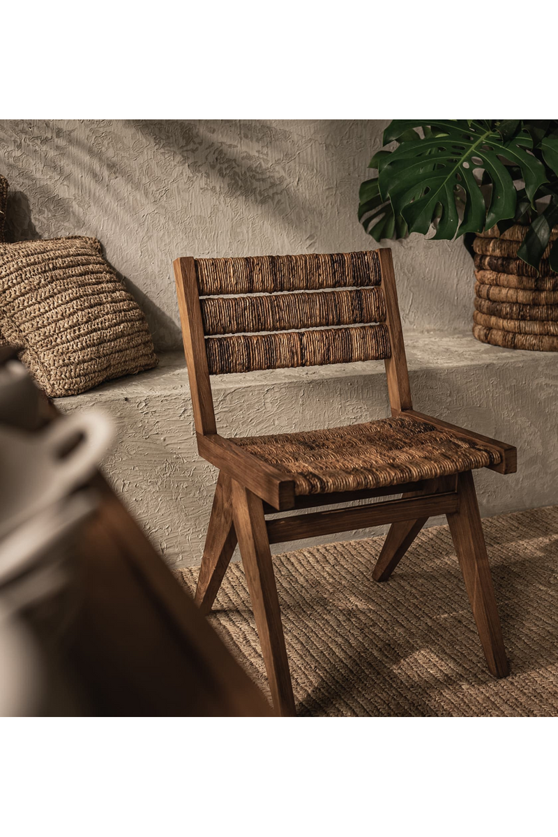 Wood Framed Abaca Dining Chair | dBodhi Brawny | OROA TRADE