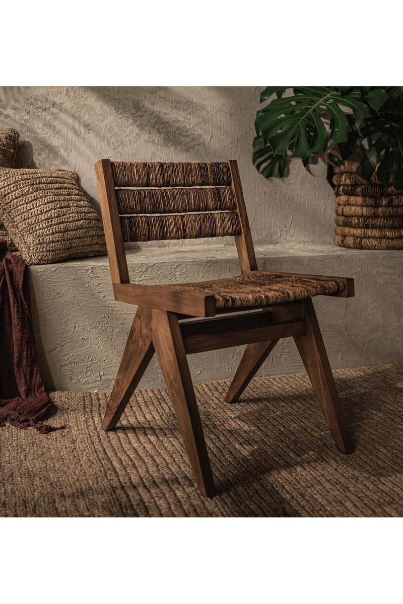 Wood Framed Abaca Dining Chair | dBodhi Brawny | OROA TRADE