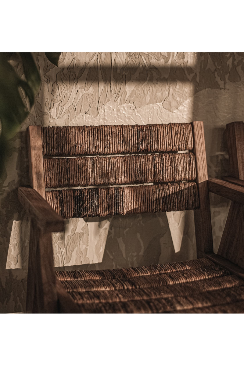 Wood Framed Abaca Dining Armchair | dBodhi Brawny | OROA TRADE