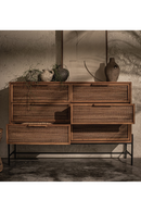 Handwoven Palm Leaves 6-Drawer Dresser | dBodhi Coco | OROA TRADE