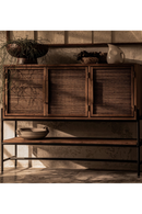 Handwoven Palm Leaves 3-Door Dresser | dBodhi Coco | OROA TRADE