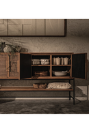 Handwoven Palm Leaves 4-Door Dresser | dBodhi Coco | OROA TRADE