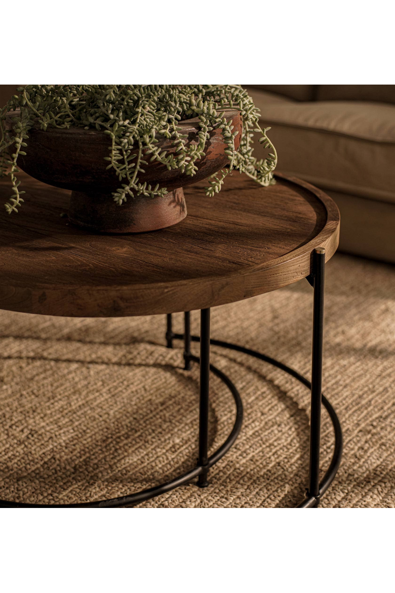 Metal Framed Wooden Nesting Coffee Tables (2) | dBodhi Coco | Oroatrade.com