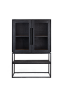Glass Door Cabinet With Open Rack | dBodhi Karma | Oroatrade.com