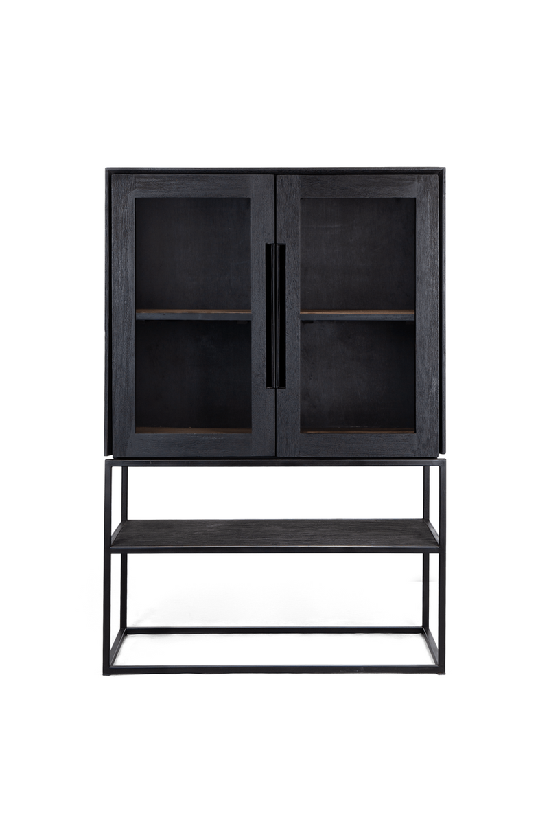 Glass Door Cabinet With Open Rack | dBodhi Karma | OROA TRADE