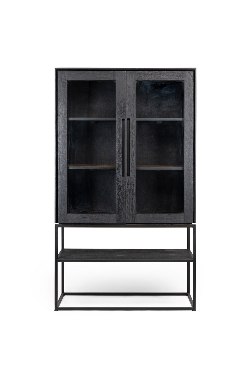 Glass Door Cabinet With Open Rack | dBodhi Karma | Oroatrade.com