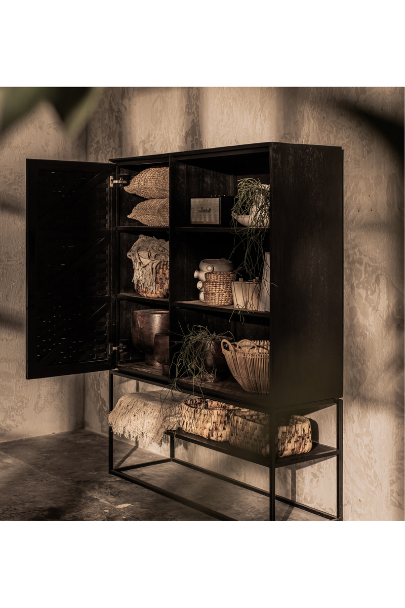 Wooden 3-Shelf Cabinet With Open Rack | dBodhi Karma | OROA TRADE