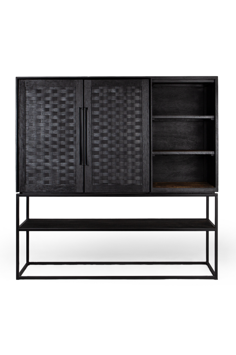 Charcoal Wooden 3-Shelf Cabinet | dBodhi Karma | Oroatrade.com