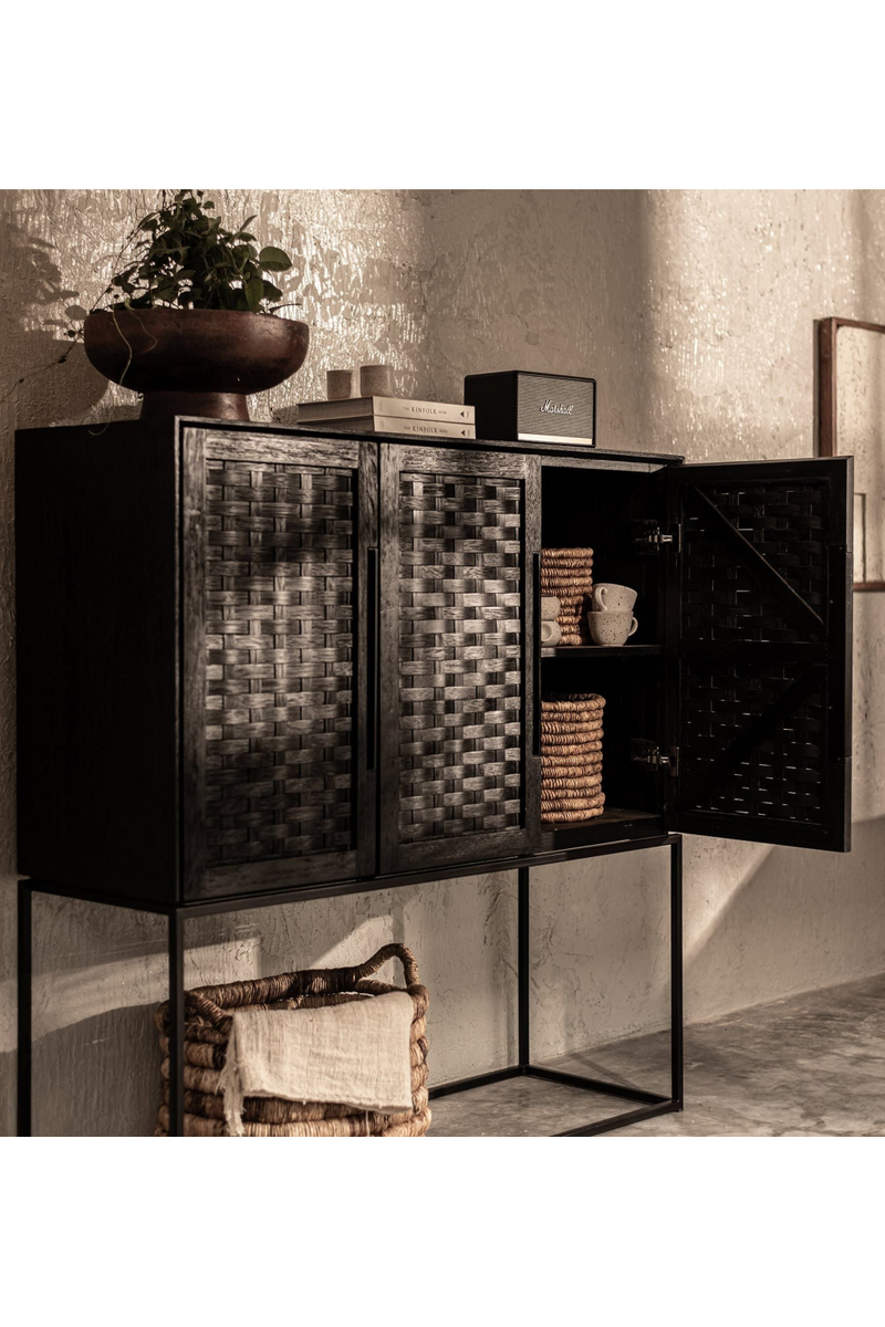 Charcoal Teak Wooden Cabinet | dBodhi Karma | Oroatrade.com