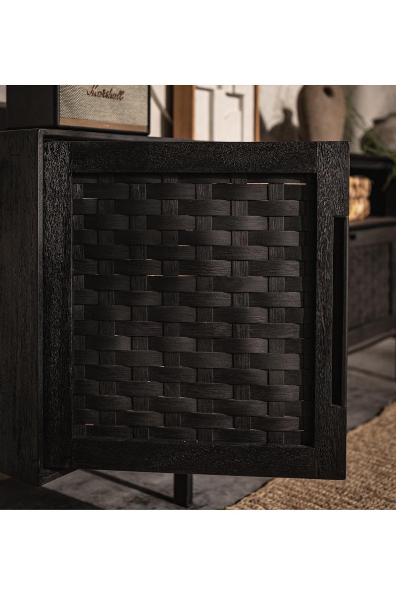 Black Wooden Industrial Low Dresser | dBodhi Karma | OROA TRADE