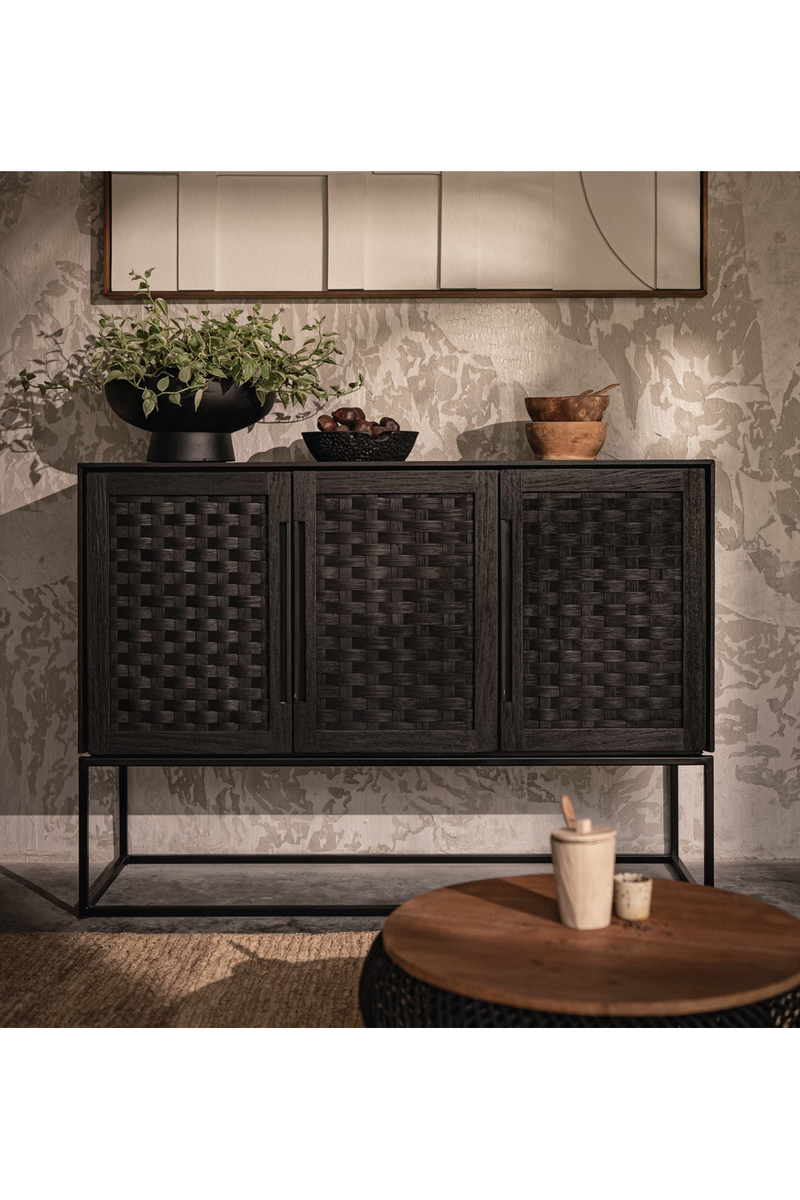 Black Wooden Industrial High Dresser | dBodhi Karma | OROA TRADE