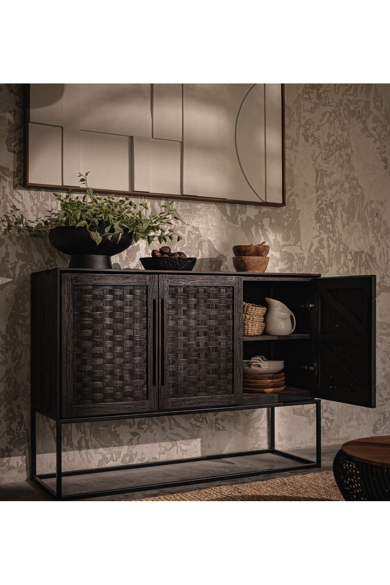 Black Wooden Industrial High Dresser | dBodhi Karma | OROA TRADE