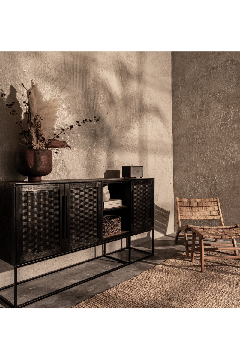 Handwoven Rattan 3-Door High Dresser | dBodhi Karma | OROA TRADE