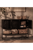 Black Wooden 3-Door High Dresser | dBodhi Karma | OROA TRADE