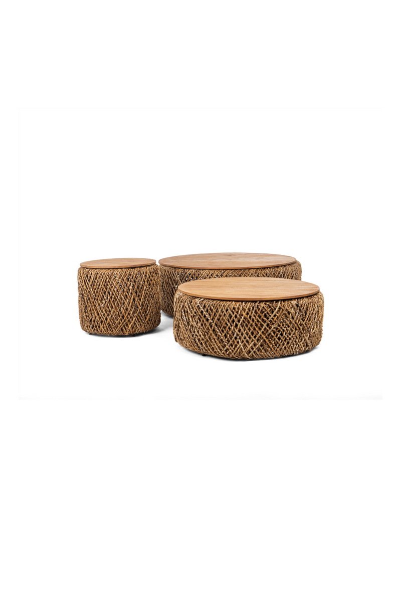 Round Woven Abaca Coffee Table Set (3) | dBodhi Knut | Oroatrade.com