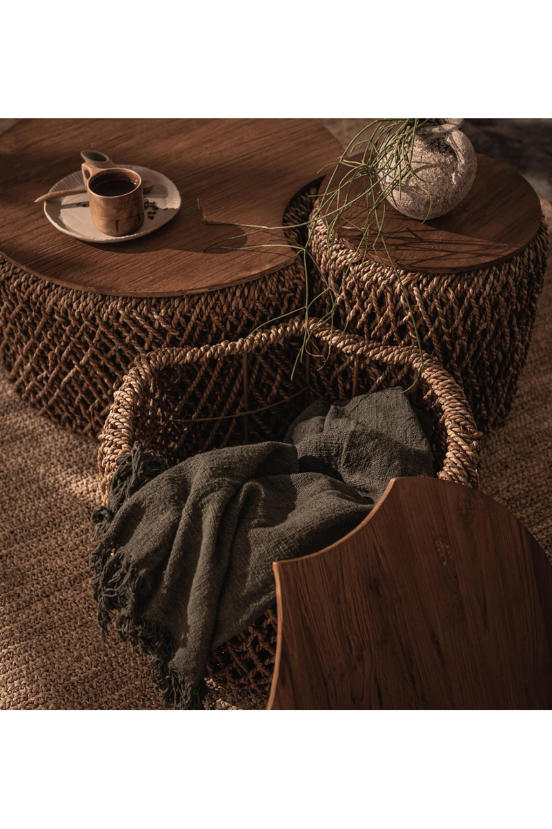 Round Abaca Coffee Table Set A | dBodhi Knut Padi | Oroatrade.com