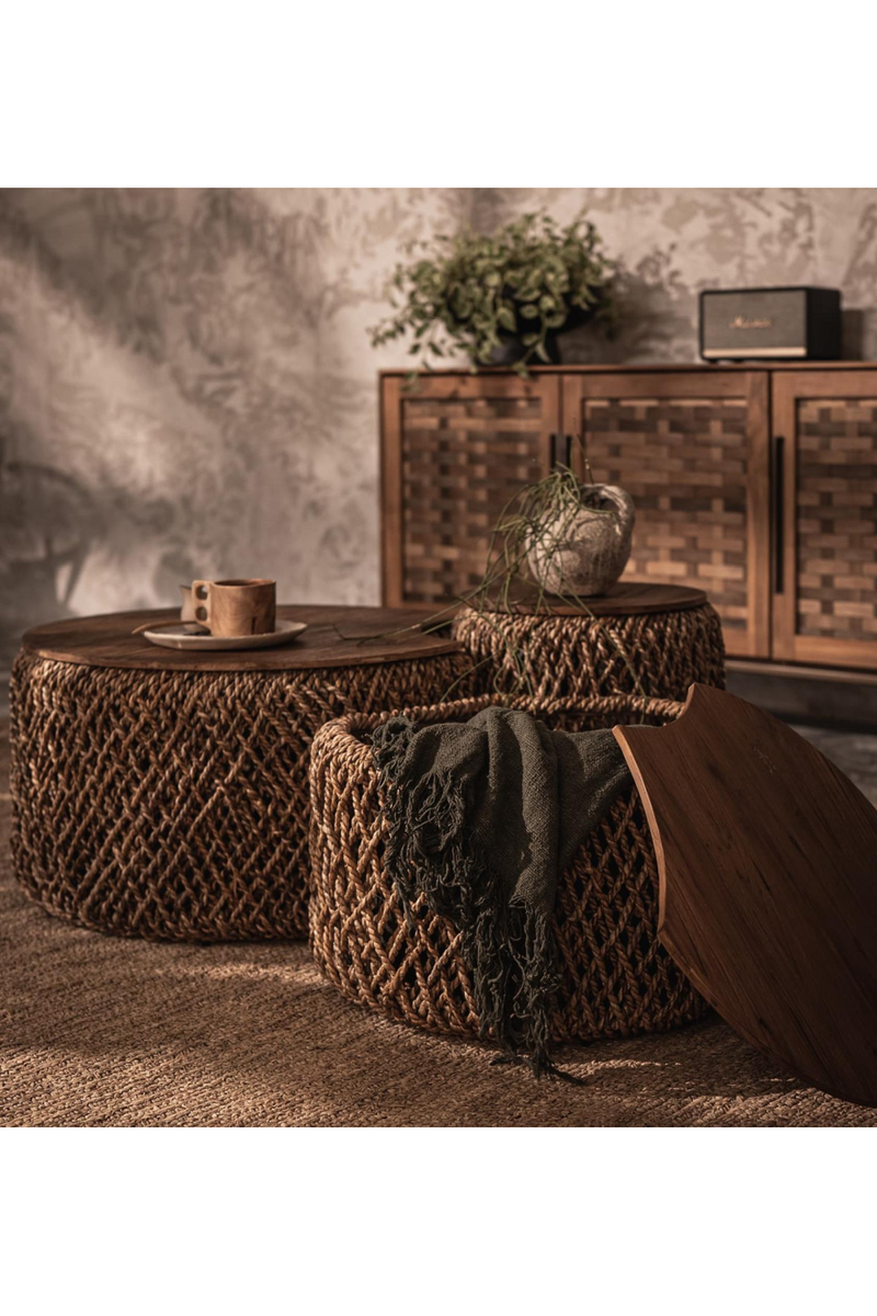 Round Abaca Coffee Table Set A | dBodhi Knut Padi | Oroatrade.com