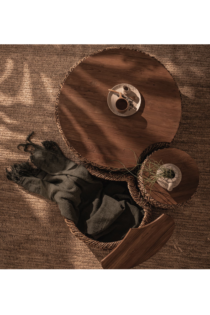 Round Abaca Coffee Table Set (3) | dBodhi Knut | Oroatrade