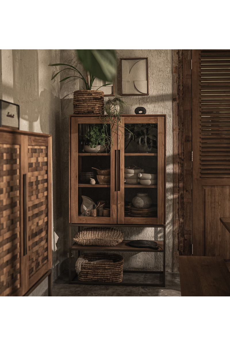 Wooden Cabinet with 2-Glass Doors | dBodhi Karma | OROA TRADE