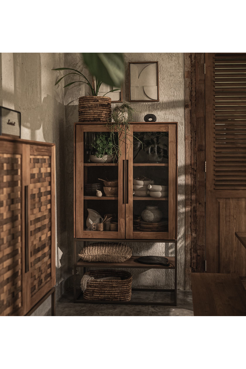 Wooden Cabinet with 2-Glass Doors | dBodhi Karma | Oroatrade.com