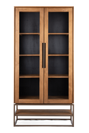 Natural Wooden 2-Glass Door Cabinet | dBodhi Karma | Oroatrade.com
