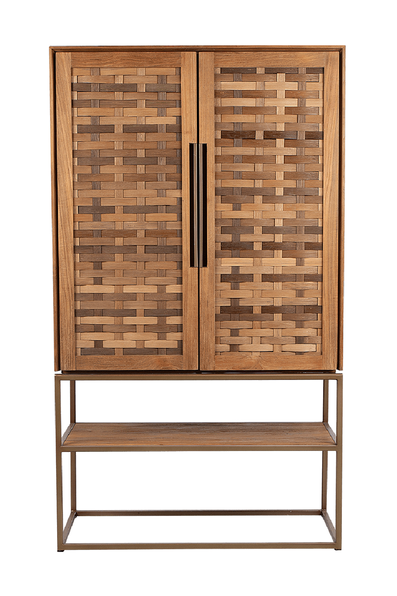 Handwoven Bamboo 2-Door Cabinet | dBodhi Karma | Oroatrade.com