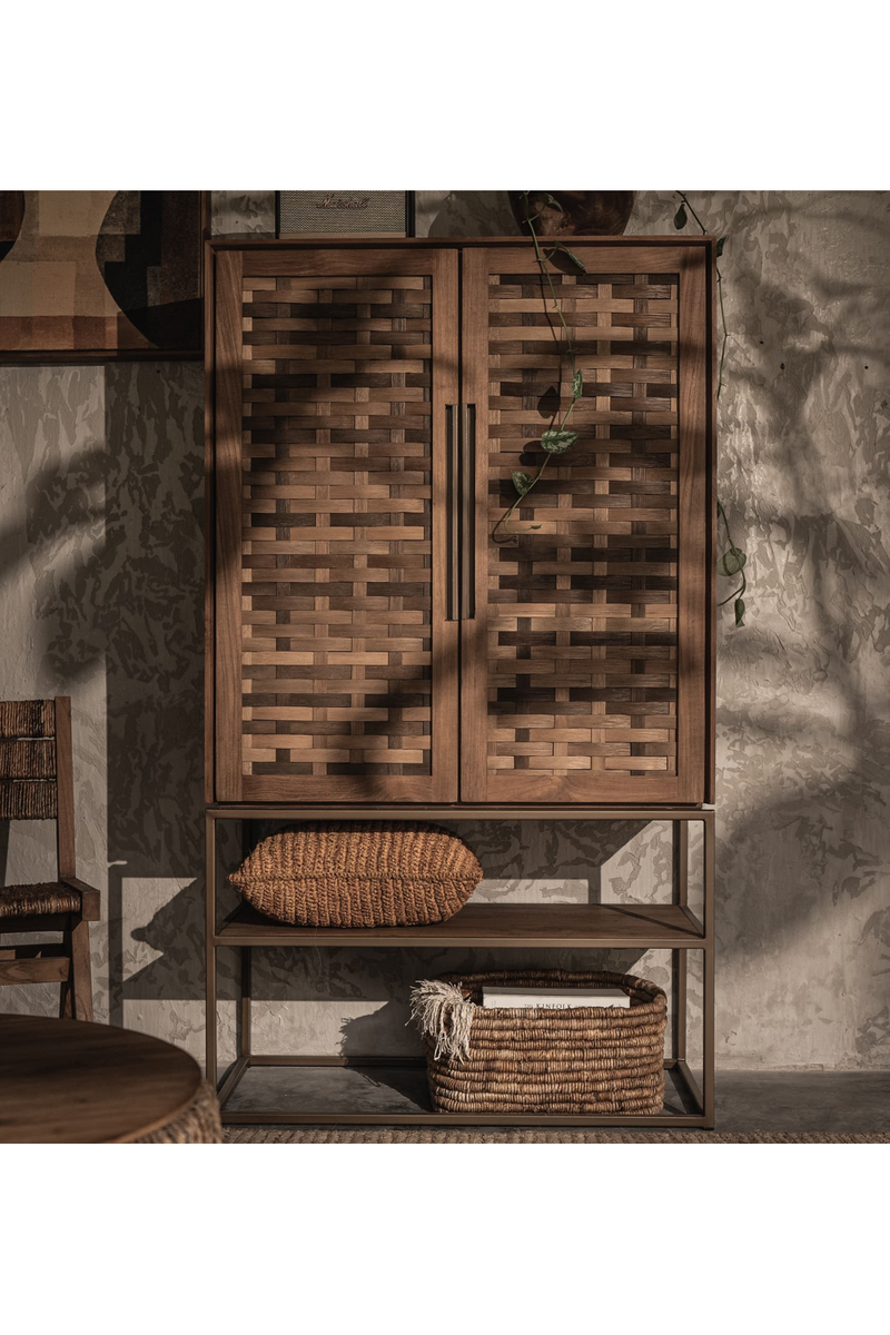Handwoven Bamboo 2-Door Cabinet | dBodhi Karma | Oroatrade.com