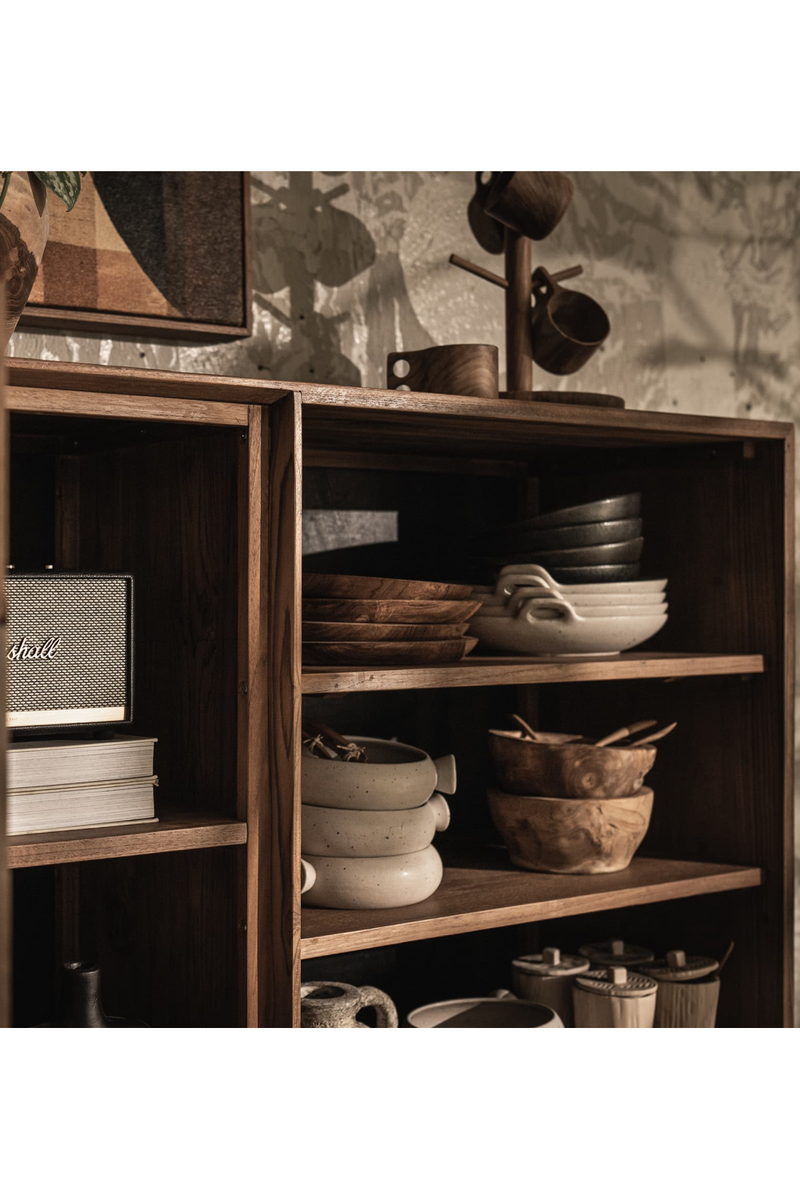 Natural Wooden 3-Shelf Cabinet | dBodhi Karma | Oroatrade.com