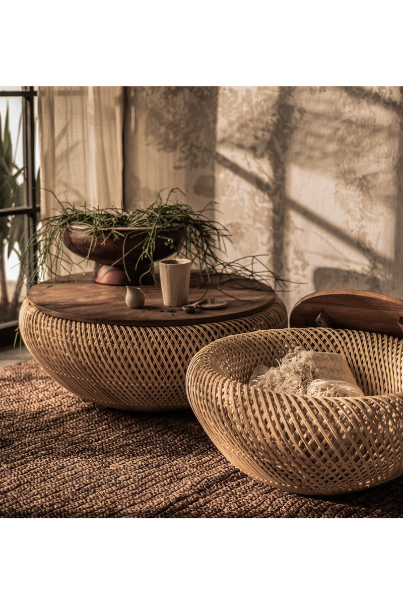 Round Interlaced Rattan Coffee Table | Bodhi Wave | Oroatrade.com