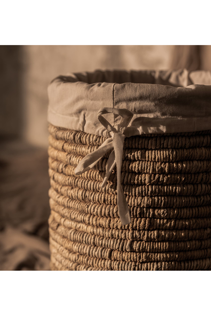 Round Woven Abaca Laundry Basket | dBodhi Caterpillar Ambang | OROA TRADE