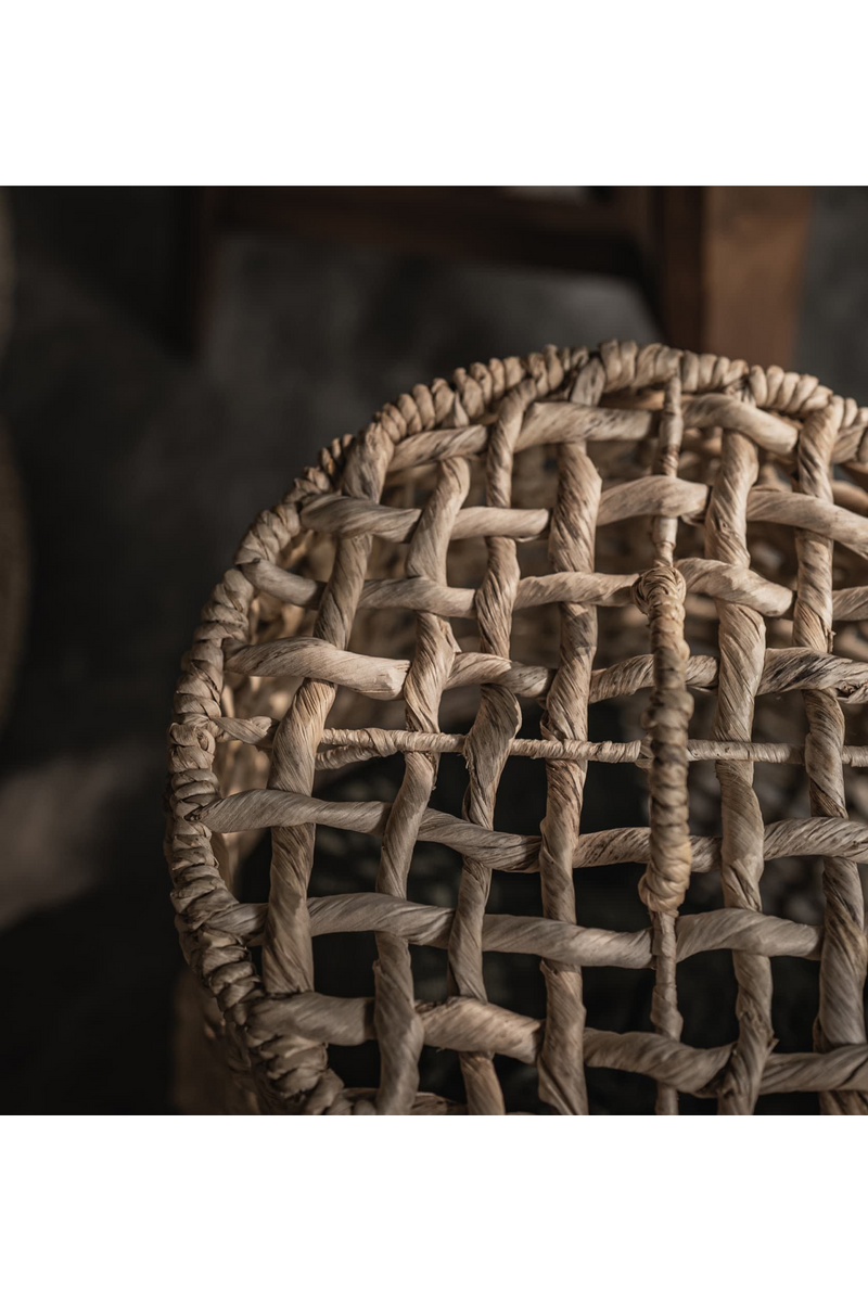 Pear-Shaped Lidded Abaca Laundry Basket | dBodhi Sumbing | OROA TRADE