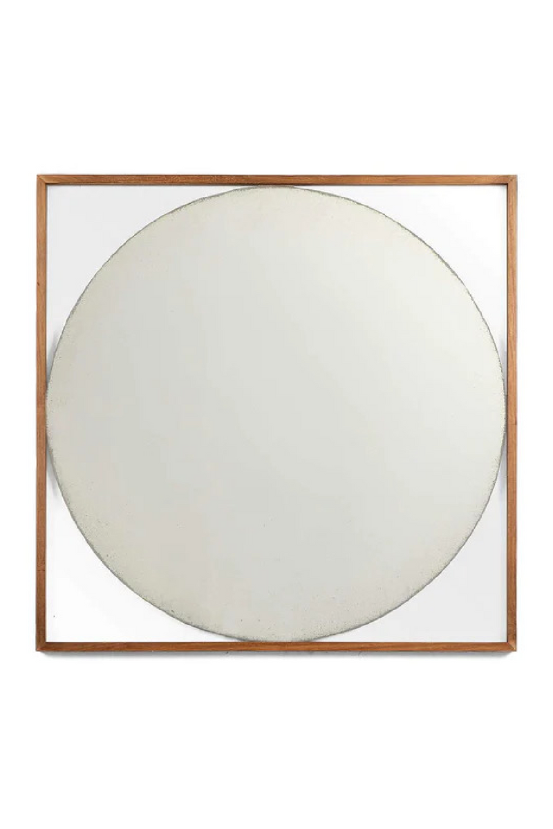 Wood Framed Antique Round Mirror | dBodhi Eline