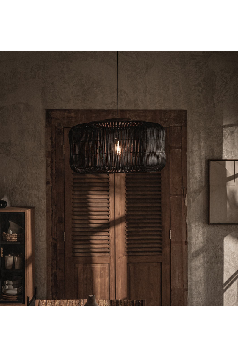 Charcoal Rattan Hanging Lamp | dBodhi Bucket | OROA TRADE