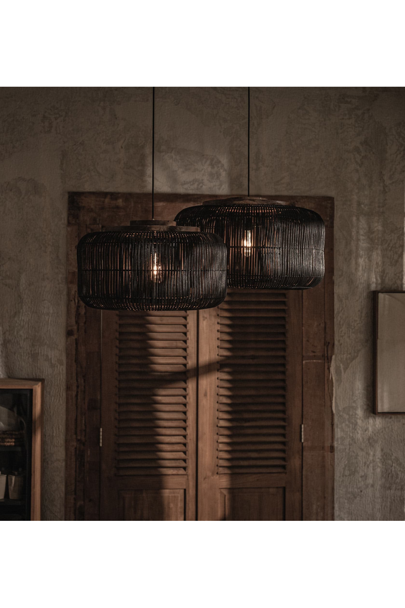 Charcoal Rattan Hanging Lamp | dBodhi Bucket | OROA TRADE