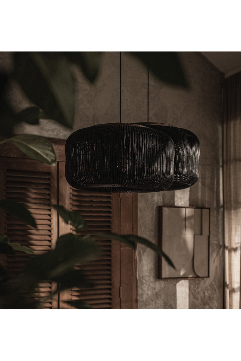 Charcoal Rattan Hanging Lamp | dBodhi Bucket | OROA TRADE