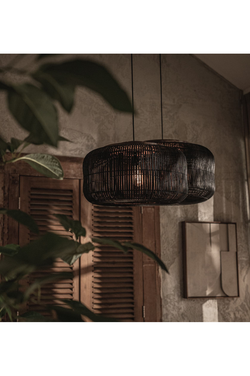 Charcoal Rattan Hanging Lamp | dBodhi Bucket | OROA TRADE